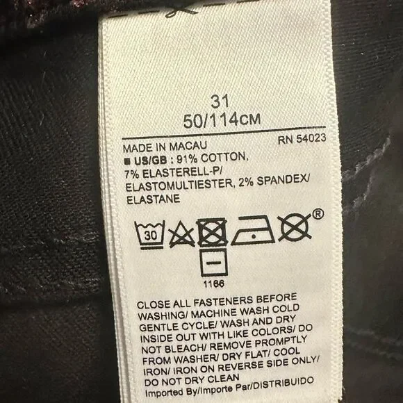 Banana Republic Mid Rise Stretch Metallic Skinny Ankle Jeans Rose Gold L… - Picture 5 of 9